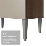 Cocina Compacta 120cm Marron/Crema Life