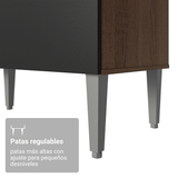 Cocina Compacta 120cm Marron/Negro Life