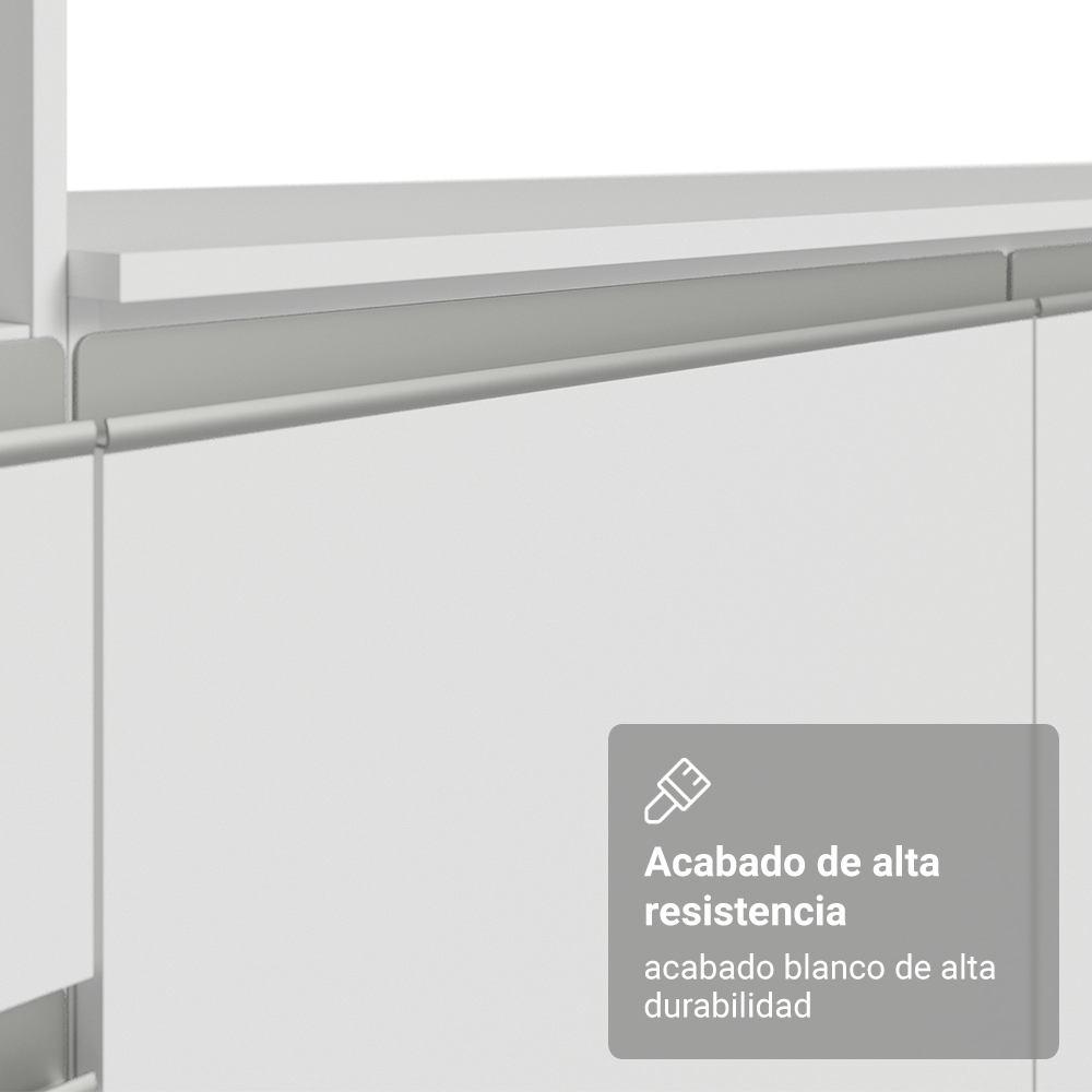 Cocina Integral 240cm Blanco Diamante