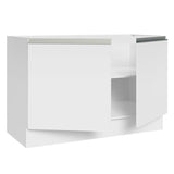 Gabinete Bajo para Fregadero con Accesorios de Cocina 120 x 60 cm 2 Puertas (Con Encimera) Glamy Blanco