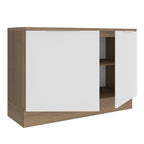 Gabinete Bajo 120 cm 2 Puertas Marrón/Blanco Stella Madesa