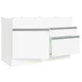 Gabinete Bajo para Fregadero con Accesorios de Cocina 120 x 60 cm 1 Puerta 2 Cajones (Con Encimera) Glamy Blanco