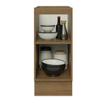 Gabinete Bajo 35 cm 1 Puerta Sin Encimera Marrón/Blanco Stella Madesa