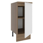 Gabinete Bajo 35 cm 1 Puerta Marrón/Blanco Stella Madesa