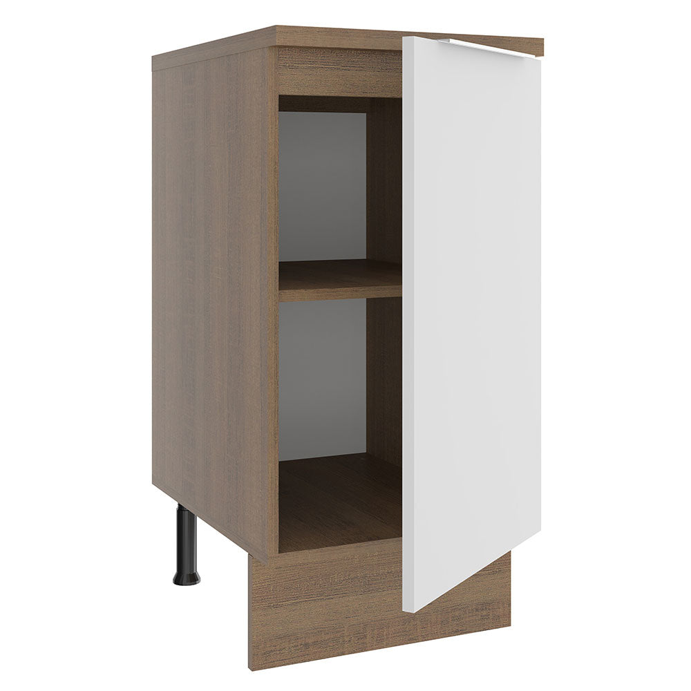 Gabinete Bajo 40 cm 1 Puerta Marrón/Blanco Stella Madesa