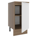 Gabinete Bajo 40 cm 1 Puerta Marrón/Blanco Stella Madesa