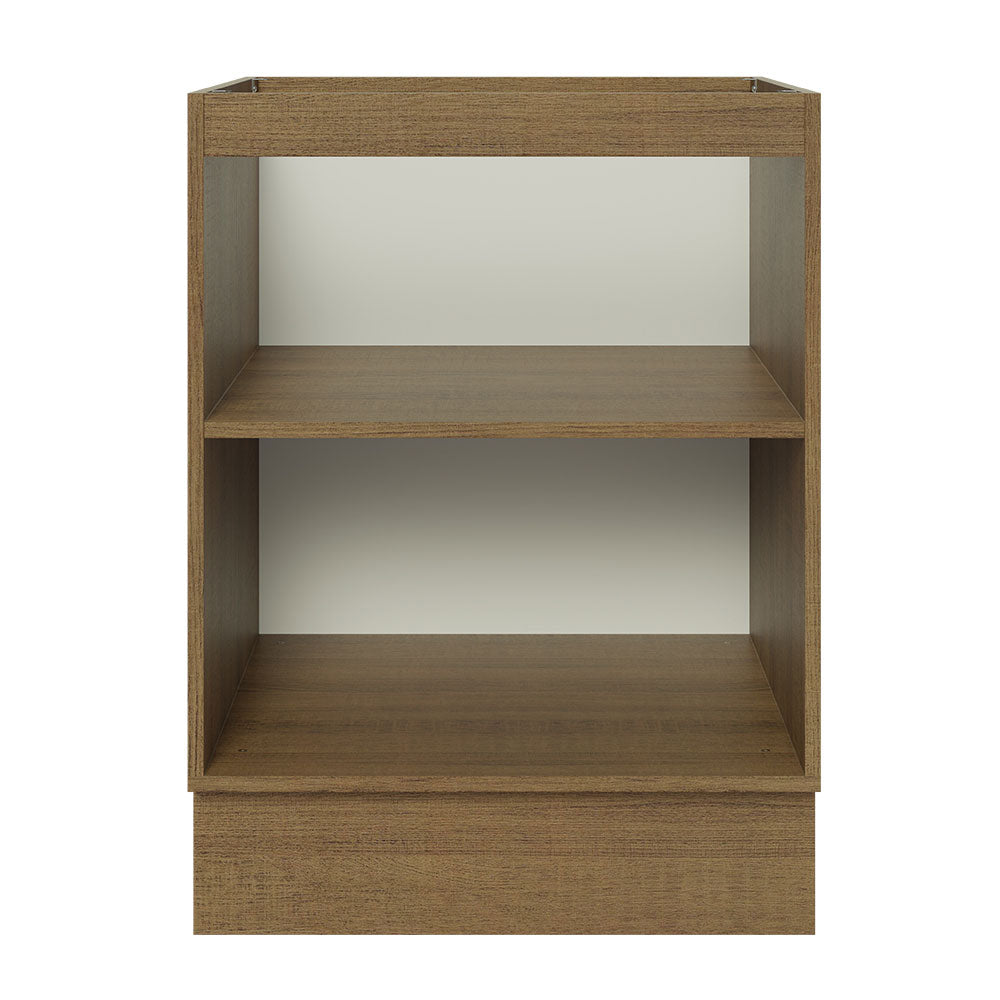 Gabinete Bajo 60 cm 1 Puerta Sin Encimera Marrón/Blanco Stella Madesa
