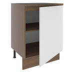 Gabinete Bajo 60 cm 1 Puerta Marrón/Blanco Stella Madesa