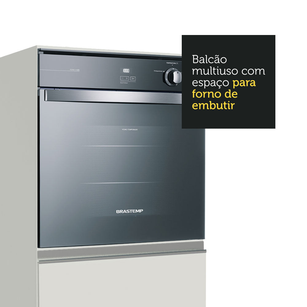 Gabinete Bajo para Horno 60 cm 1 Puerta Sin Encimera Blanco Glamy Madesa
