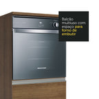 Gabinete Bajo para Horno 60 cm 1 Puerta Marrón Glamy Madesa