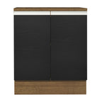 Gabinete Bajo 70 cm 2 Puertas Marrón/Negro Glamy Madesa