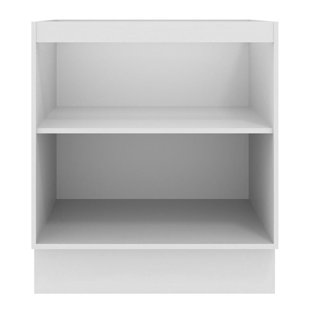 Gabinete Bajo 70 cm 2 Puertas Sin Encimera Blanco/Gris Agata Madesa
