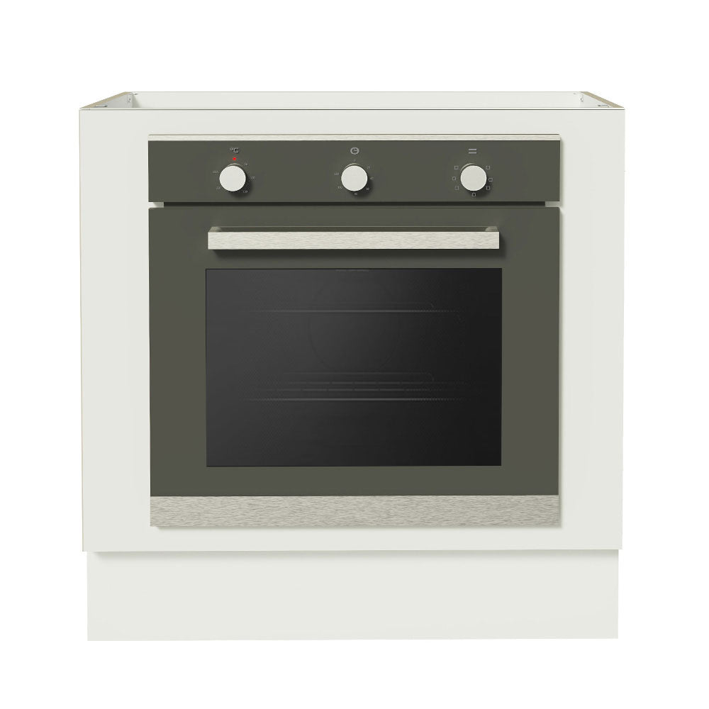 Gabinete Bajo para Horno de Empotrar 80 cm Sin Encimera Blanco Agata, Glamy y Lux Madesa