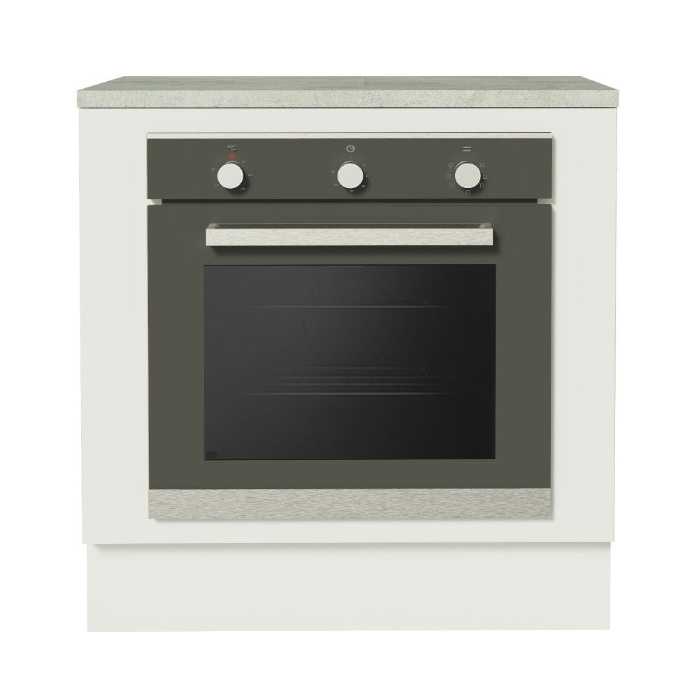 Gabinete Bajo para Horno de Empotrar 80 cm Blanco Agata, Glamy y Lux Madesa