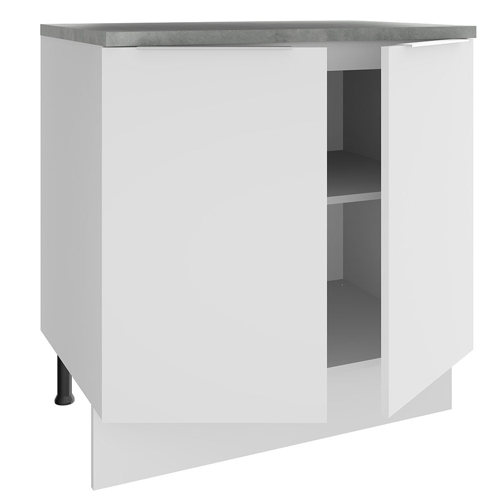 Gabinete Bajo 80 cm 2 Puertas Blanco Stella Madesa