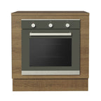 Gabinete Bajo para Horno de Empotrar 80 cm Marrón Agata, Glamy y Lux Madesa