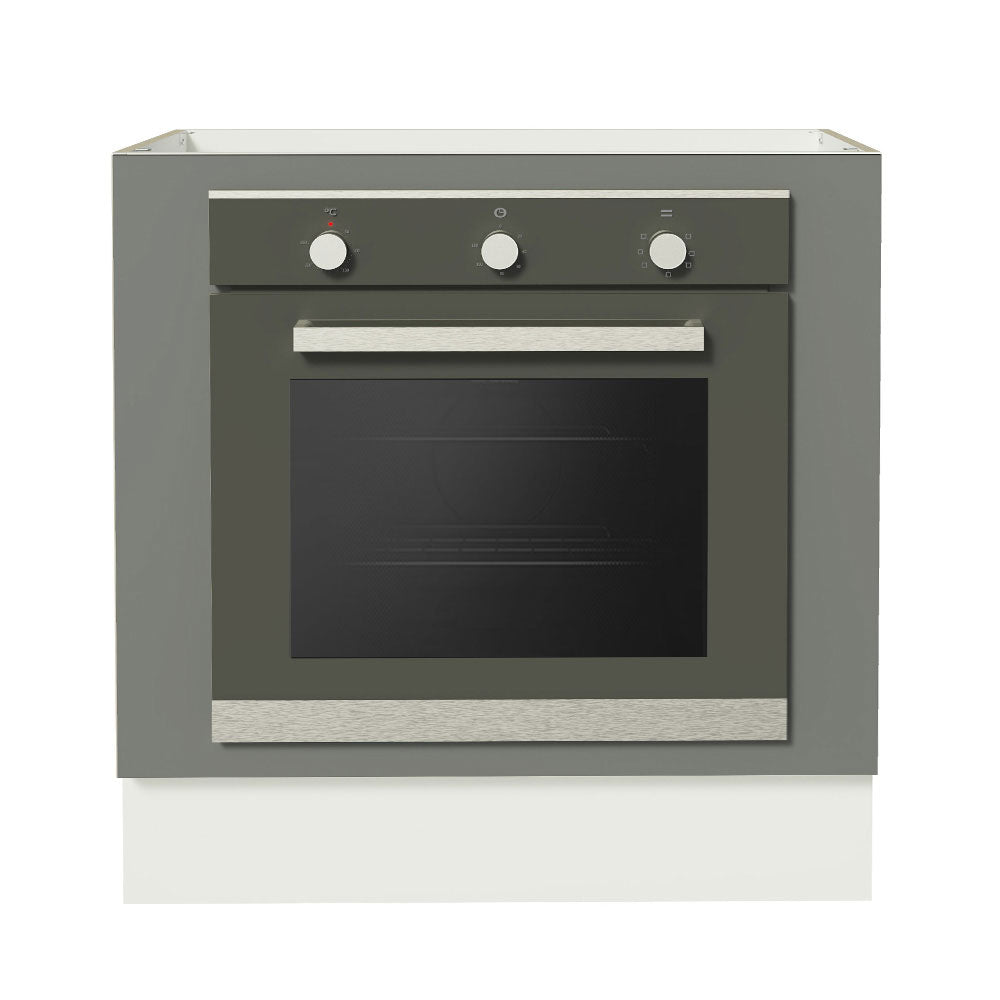 Gabinete Bajo para Horno de Empotrar 80 cm Sin Encimera Blanco/Gris Agata Madesa