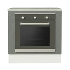 Gabinete Bajo para Horno de Empotrar 80 cm Blanco/Gris Agata Madesa