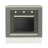 Gabinete Bajo para Horno de Empotrar 80 x 60cm Con Encimera Agata Blanco/Gris