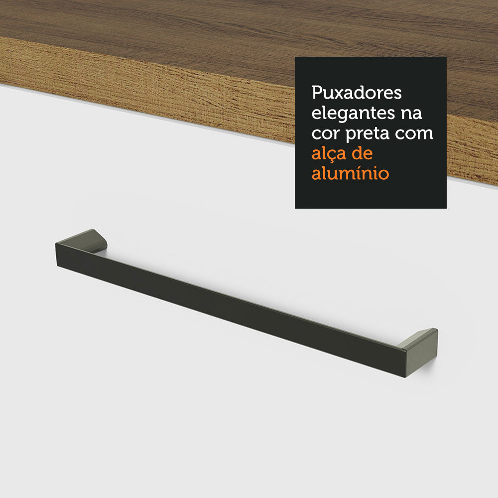 Gabinete Bajo 80 x 60 cm 2 Cajones (Con Encimera) Agata Marrón/Blanco