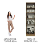 Despensero 60 cm 3 Puertas Marrón/Negro Lux Madesa