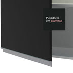 Mueble para Horno 60 cm 1 Puerta 3 Cajones Blanco/Negro Glamy Madesa