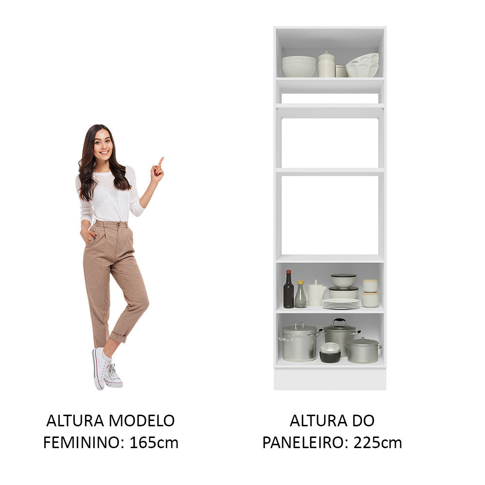 Mueble para Horno 70 cm 3 Puertas Blanco Glamy Madesa