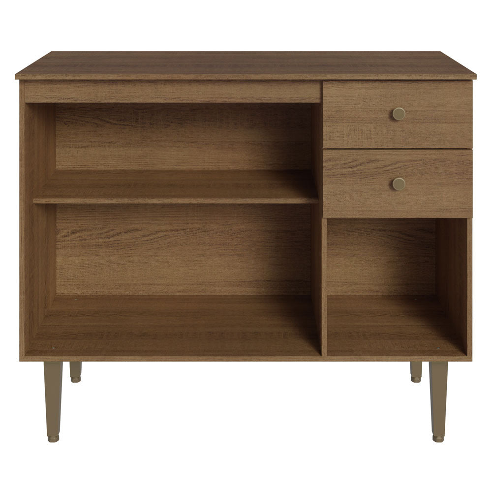 Gabinete Bajo para Fregadero 105 cm 3 Puertas 2 Cajones Marrón Gourmet Madesa