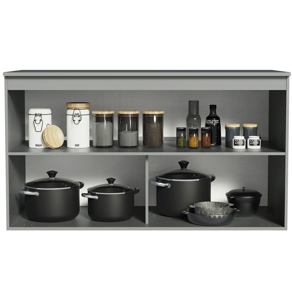 Gabinete Bajo para Fregadero 120 cm 2 Puertas Gris Nice Madesa