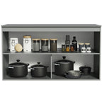 Gabinete Bajo para Fregadero 120 cm 2 Puertas Gris Nice Madesa