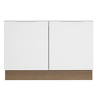 Gabinete Bajo para Fregadero 120 cm 2 Puertas Sin Encimera Marrón/Blanco Stella Madesa
