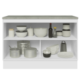 Gabinete Bajo de Cocina 120 cm 2 Puertas Blanco/Gris Lux Madesa