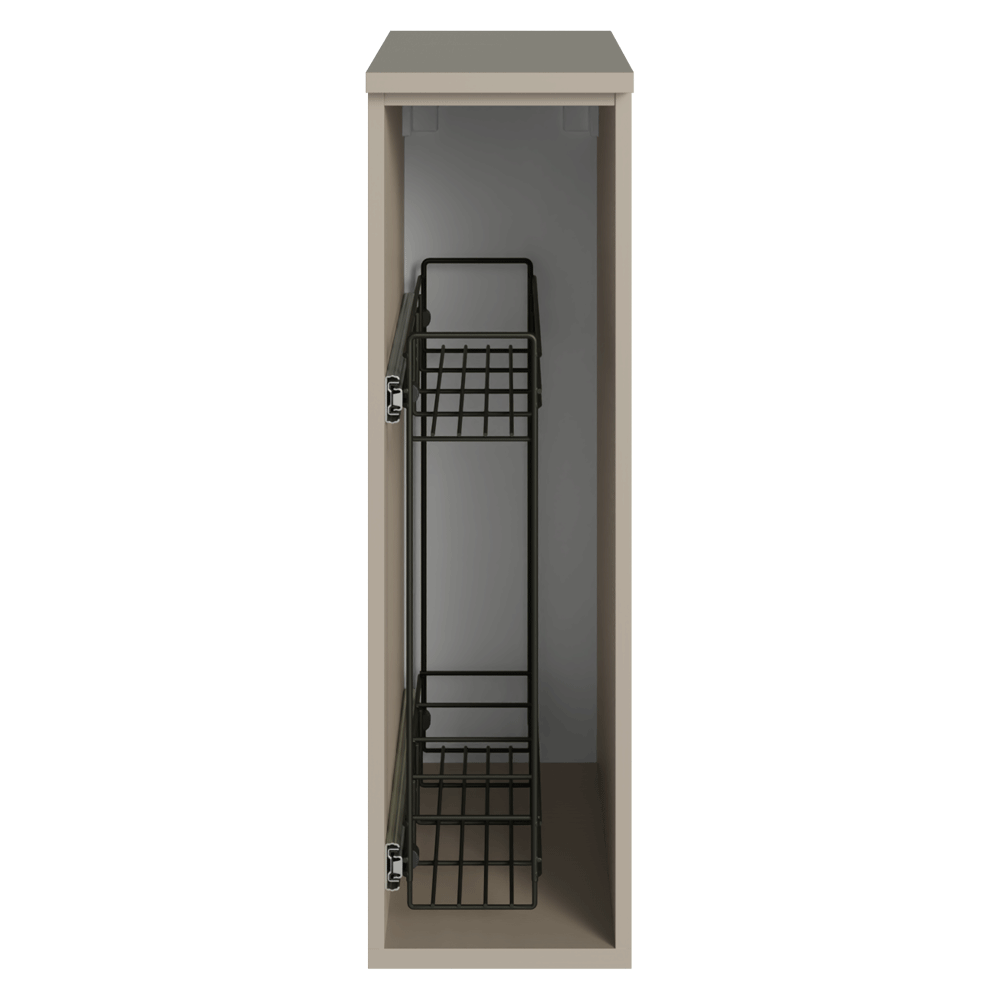 Gabinete Especiero para Cocina 20 cm Sin Patas Nice Crema