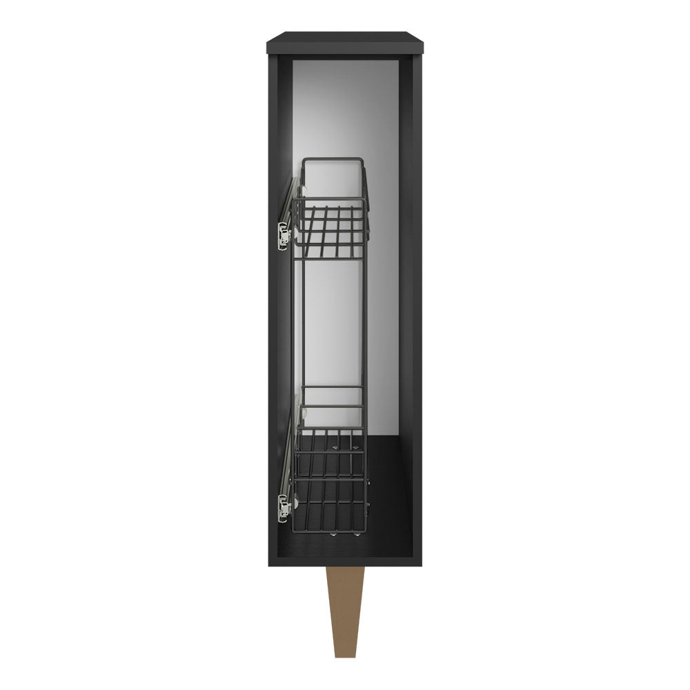 Especiero de Cocina 20 cm Negro Reims Madesa