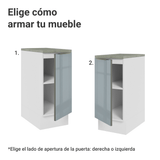 Gabinete Bajo de Cocina 35 cm 1 Puerta Blanco/Gris Lux Madesa