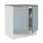 Gabinete Bajo 70 cm 2 Puertas Blanco/Gris Lux Madesa