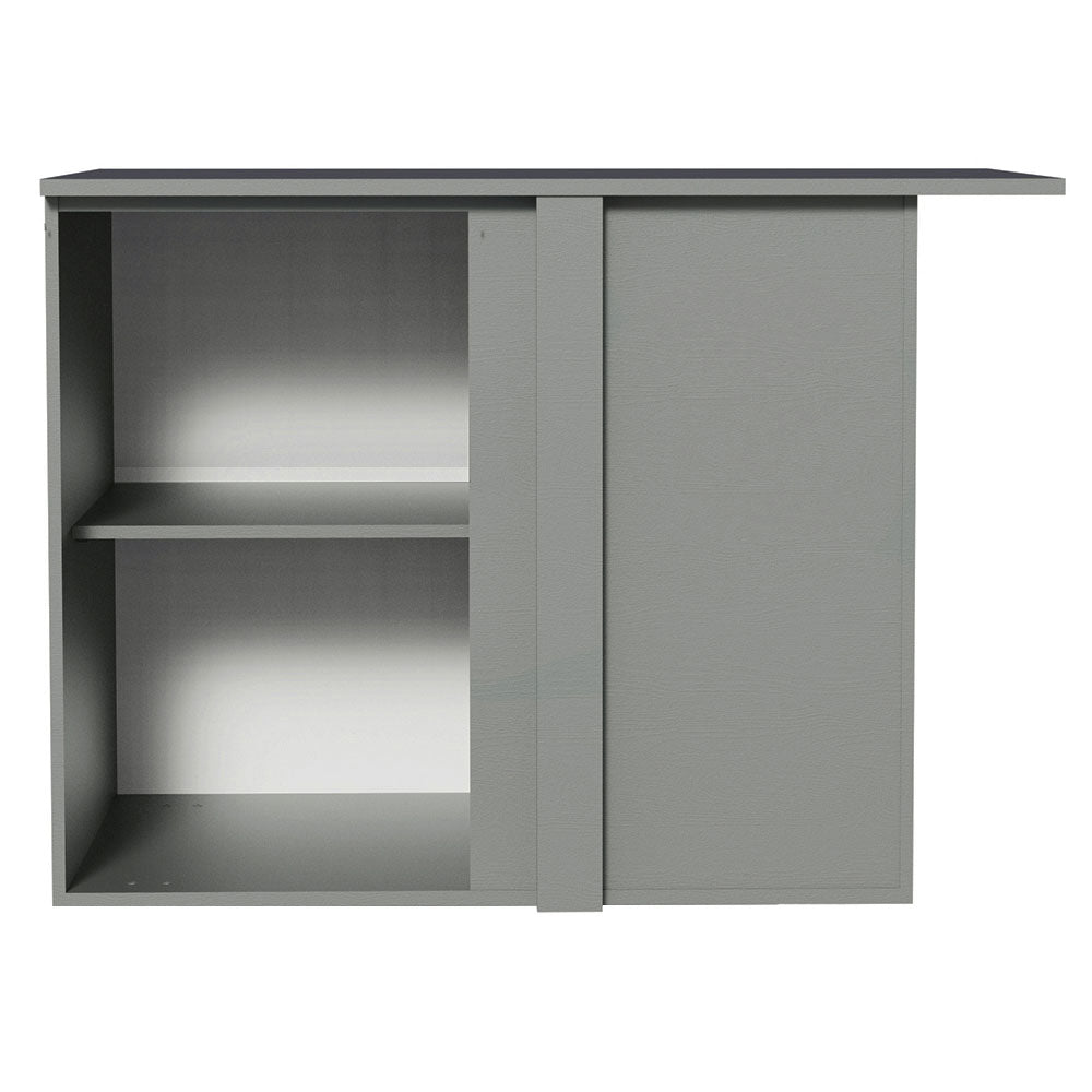 Gabinete Bajo de Esquina 1 Puerta Sin Patas Nice Gris