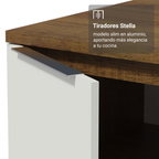 Gabinete Bajo Esquinero 94 cm 1 Puerta Sin Encimera Marrón/Blanco Stella Madesa