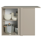 Gabinete Bajo Esquinero 90 cm 1 Puerta Crema Nice Madesa