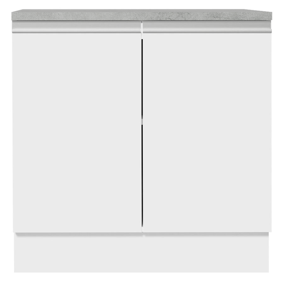 Gabinete Bajo 80 cm 2 Puertas Blanco Glamy