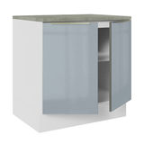 Gabinete Bajo de Cocina 80 cm 2 Puertas Blanco/Gris Lux Madesa
