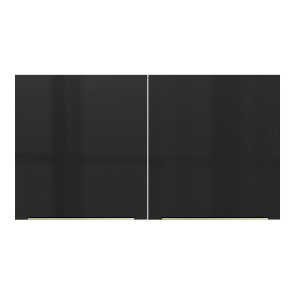 Gabinete Superior 120 cm 2 Puertas Blanco/Negro Lux Madesa