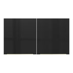 Gabinete Superior 120 cm 2 Puertas Blanco/Negro Lux Madesa