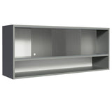 Gabinete Superior 2 Puertas Correderas Vidrio 120cm 1 Nicho Glamy, Lux, Agata y Reims Marrón