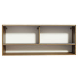Gabinete Superior Madesa 120cm 2 Puertas Corredizas Vidrio Reflectante 1 Nicho para Cocinas Glamy, Lux y Reims Marrón