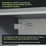 Gabinete Superior Botellero con 4 Nichos Nice Gris