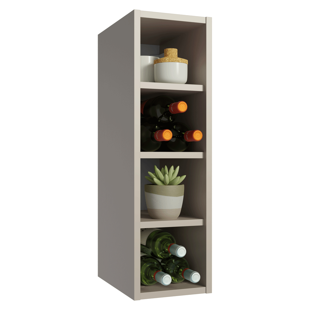 Gabinete Superior Botellero con 4 Nichos Nice Crema