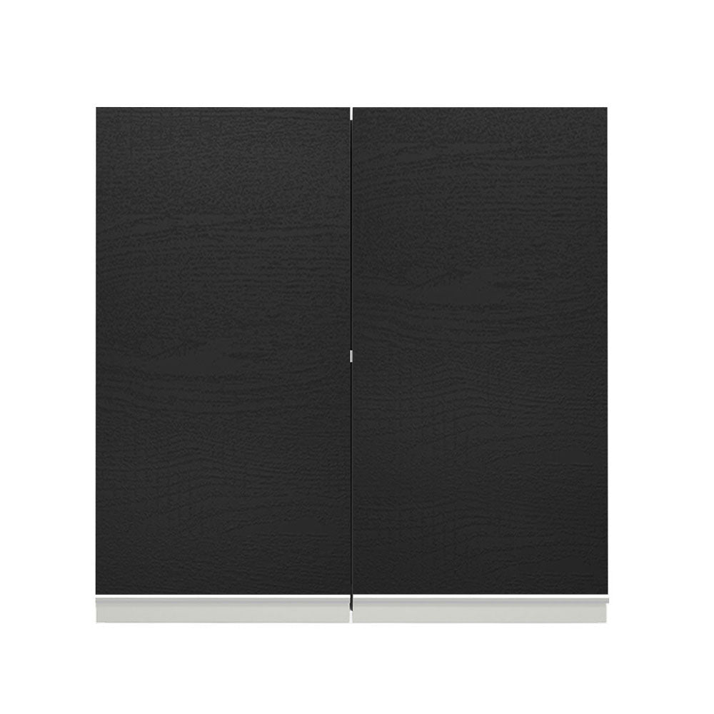 Gabinete Superior 70 cm 2 Puertas Blanco/Negro Glamy Madesa