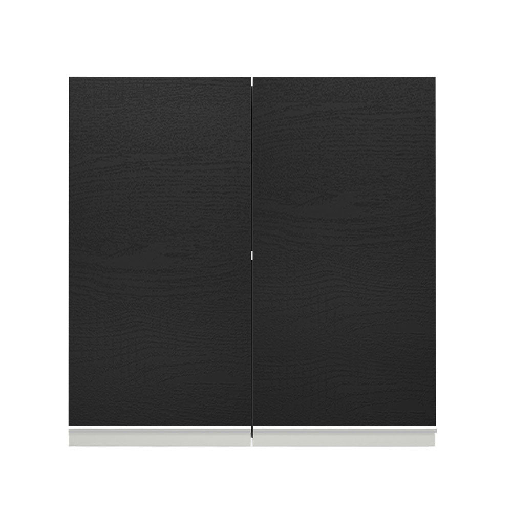 Gabinete Superior 70 cm 2 Puertas Blanco/Negro Glamy