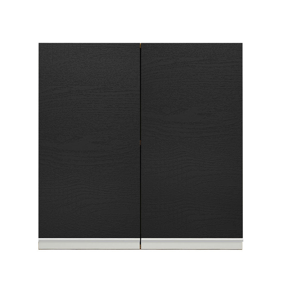 Gabinete Superior 70 cm 2 Puertas Marrón/Negro Glamy